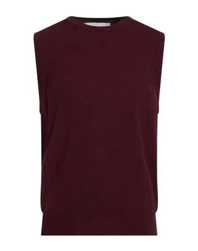 Amaranto Man Sweater Burgundy Size L Wool