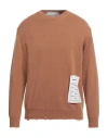 Amaranto Man Sweater Camel Size Xl Cashmere In Beige