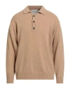 Amaranto Man Sweater Camel Size Xl Wool, Cashmere In Brown