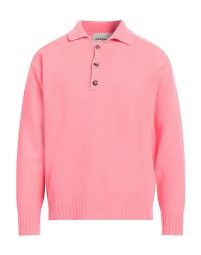 Amaranto Man Sweater Coral Size M Wool, Cashmere