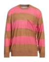Amaranto Man Sweater Coral Size Xl Hemp In Red