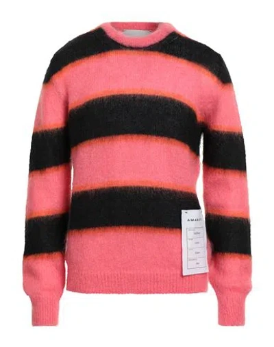 AMARANTO AMARANTO MAN SWEATER CORAL SIZE XL MOHAIR WOOL, POLYAMIDE, WOOL