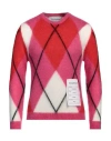 Amaranto Man Sweater Fuchsia Size M Mohair Wool, Polyamide, Wool In Pink