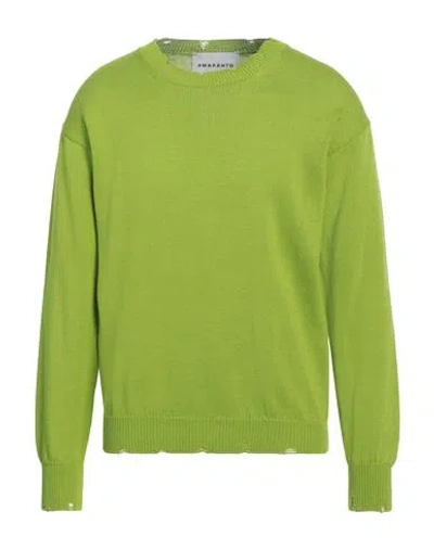 Amaranto Man Sweater Green Size L Cotton