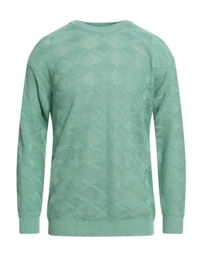 Amaranto Man Sweater Green Size M Cotton