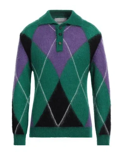 Amaranto Man Sweater Green Size Xl Mohair Wool, Polyamide, Wool