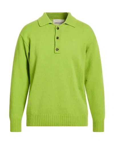 Amaranto Man Sweater Green Size Xl Wool, Cashmere
