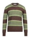 Amaranto Man Sweater Green Size Xxl Mohair Wool, Polyamide, Wool