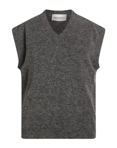 Amaranto Man Sweater Grey Size L Alpaca Wool, Polyamide, Cashmere, Wool, Elastane In Gray