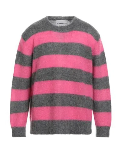 Amaranto Man Sweater Grey Size Xl Mohair Wool, Polyamide, Wool