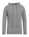Amaranto Man Sweater Grey Size Xl Wool, Cashmere In Grey