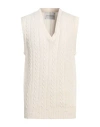 Amaranto Man Sweater Ivory Size Xl Wool, Cashmere In White
