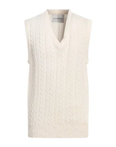 Amaranto Man Sweater Ivory Size Xl Wool, Cashmere In White