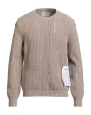 Amaranto Man Sweater Light Brown Size M Wool, Polyamide
