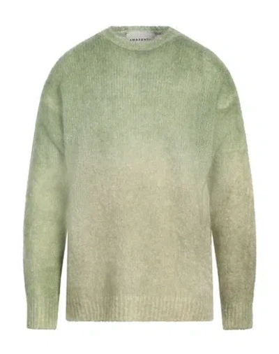 Amaranto Man Sweater Light Green Size Xl Mohair Wool, Polyamide, Elastane