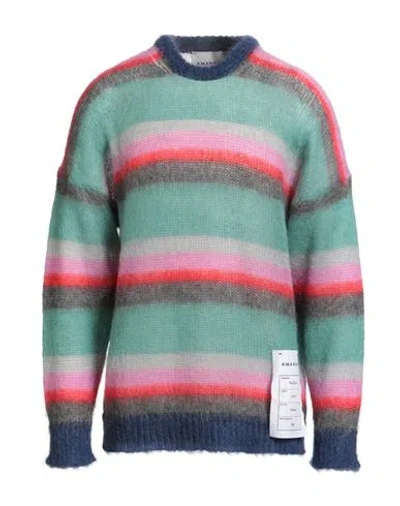 AMARANTO AMARANTO MAN SWEATER LIGHT GREEN SIZE XL MOHAIR WOOL, POLYAMIDE, WOOL