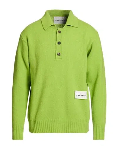 Amaranto Man Sweater Light Green Size Xl Wool, Cashmere In Animal Print