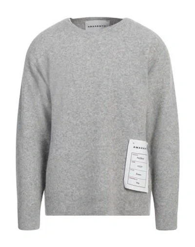 Amaranto Man Sweater Light Grey Size L Wool, Nylon, Elastane In Gray