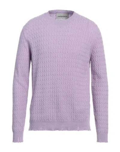 Amaranto Man Sweater Lilac Size Xl Wool