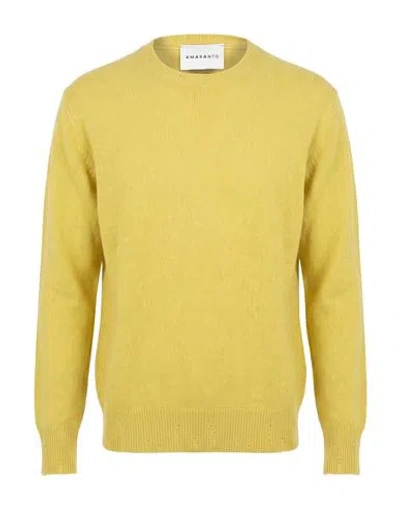 Amaranto Man Sweater Lime Green Size L Wool, Cashmere