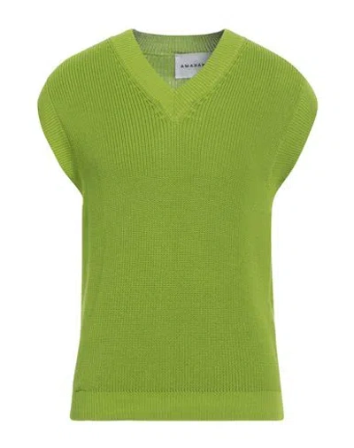 Amaranto Man Sweater Lime Green Size S Cotton