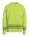 Amaranto Man Sweater Lime Green Size Xl Wool, Cashmere