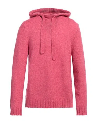 Amaranto Man Sweater Magenta Size L Wool, Alpaca Wool, Polyamide