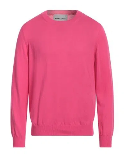 Amaranto Man Sweater Magenta Size Xl Cotton