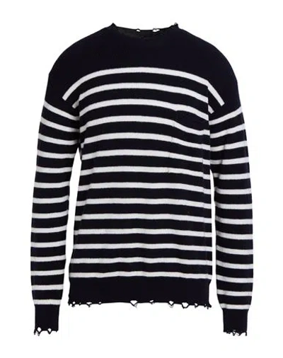 Amaranto Man Sweater Midnight Blue Size L Wool In Multi