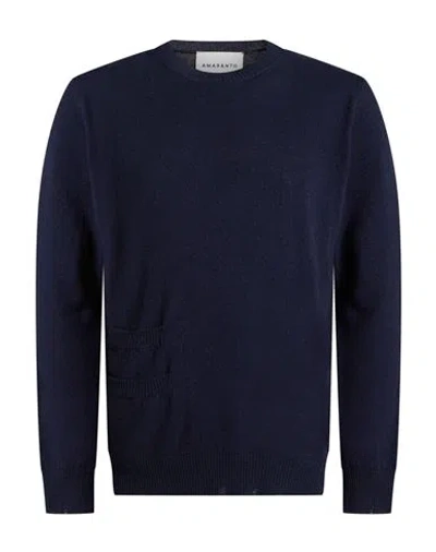 Amaranto Man Sweater Midnight Blue Size Xl Wool