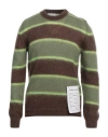 Amaranto Man Sweater Military Green Size Xxl Mohair Wool, Polyamide, Wool
