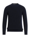 Amaranto Man Sweater Navy Size S Wool In Black