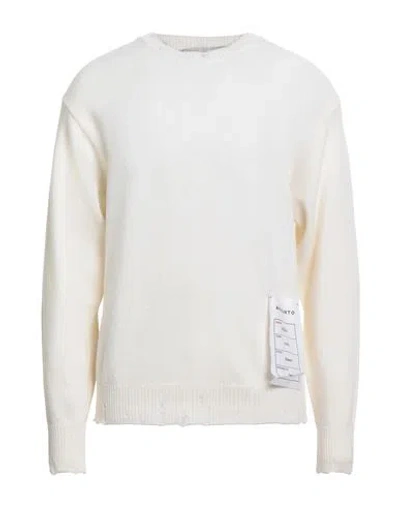 Amaranto Man Sweater Off White Size Xl Wool, Cashmere
