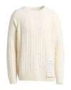 Amaranto Man Sweater Ivory Size Xl Wool, Cashmere In White
