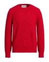 Amaranto Man Sweater Red Size L Wool, Polyamide In Red