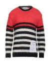 Amaranto Man Sweater Red Size Xxl Mohair Wool, Polyamide, Wool In Red