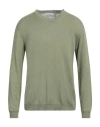 Amaranto Man Sweater Sage Green Size Xl Linen, Cotton