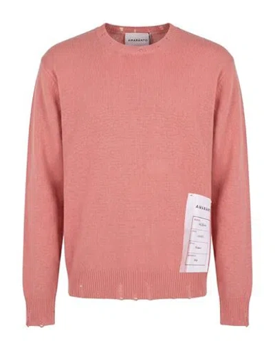 Amaranto Man Sweater Salmon Pink Size Xxl Wool, Cashmere