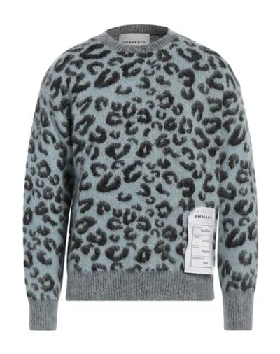Amaranto Man Sweater Sky Blue Size Xl Wool, Cashmere, Mohair Wool, Polyamide