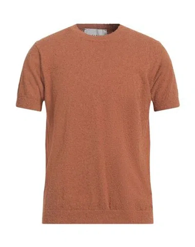 Amaranto Man Sweater Tan Size Xl Cotton In Brown