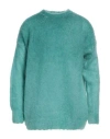 Amaranto Man Sweater Turquoise Size Xl Mohair Wool, Polyamide, Elastane