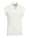 Amaranto Man Sweater White Size S Cotton