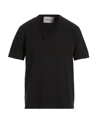 Amaranto Man T-shirt Black Size M Cotton