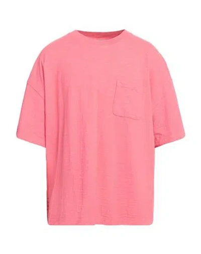 Amaranto Man T-shirt Fuchsia Size Xl Cotton In Pink
