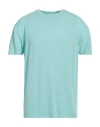 Amaranto Man T-shirt Light Green Size Xl Linen, Elastane