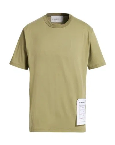 Amaranto Man T-shirt Military Green Size Xl Cotton, Elastane