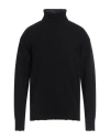 Amaranto Man Turtleneck Black Size M Wool, Cashmere