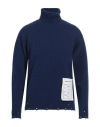 Amaranto Man Turtleneck Blue Size M Wool, Cashmere