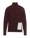 Amaranto Man Turtleneck Burgundy Size M Wool, Cashmere