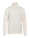 Amaranto Man Turtleneck Ivory Size L Wool, Cashmere In White
